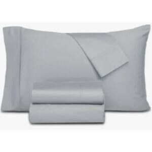 Everyday Home by Trident 100% Organic 300 TC Cotton Sheet Set - King - Gray